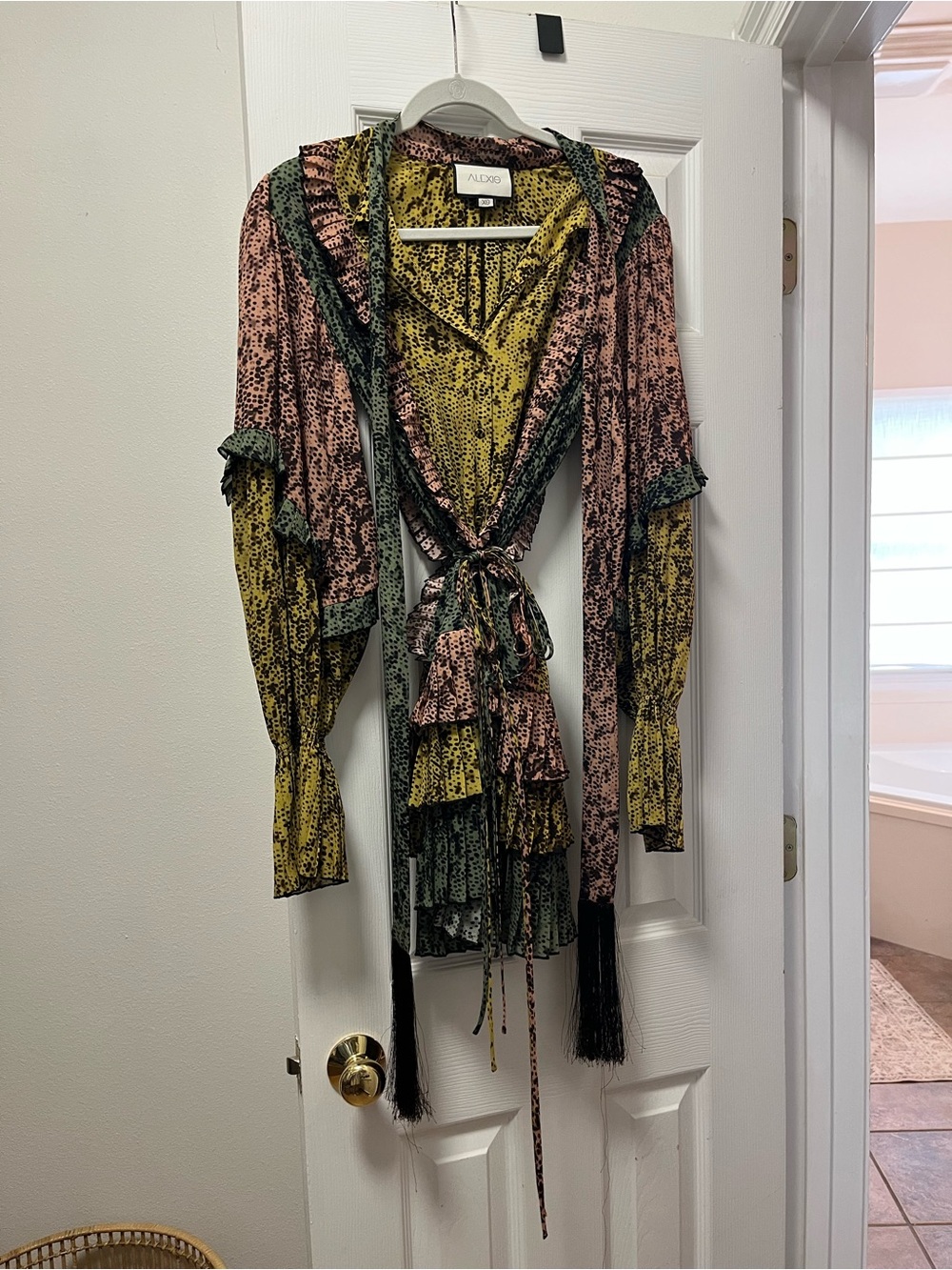 Alexis Multi-Color Printed Ruffled Wrap Dress